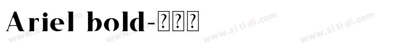 Ariel bold字体转换